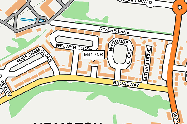 M41 7NR map - OS OpenMap – Local (Ordnance Survey)