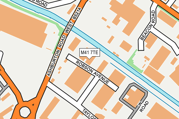 M41 7TE map - OS OpenMap – Local (Ordnance Survey)
