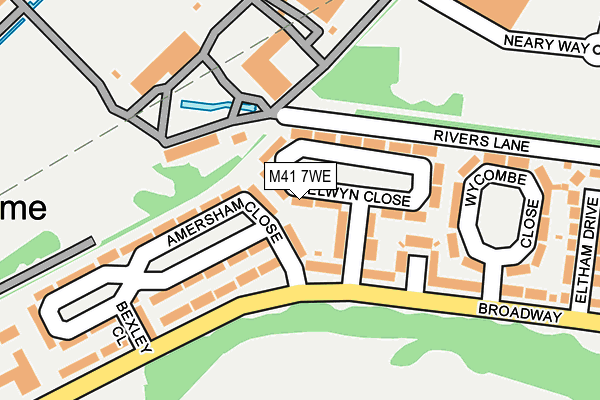 M41 7WE map - OS OpenMap – Local (Ordnance Survey)