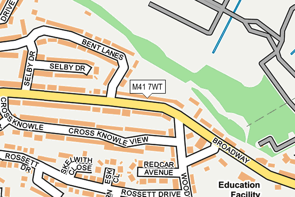 M41 7WT map - OS OpenMap – Local (Ordnance Survey)