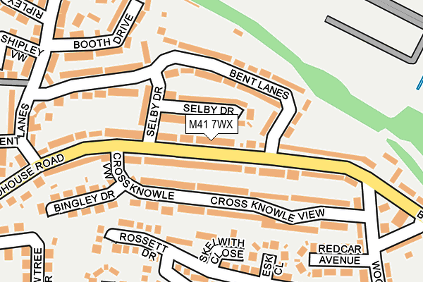 M41 7WX map - OS OpenMap – Local (Ordnance Survey)