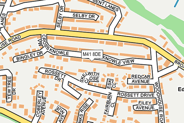 M41 8DE map - OS OpenMap – Local (Ordnance Survey)