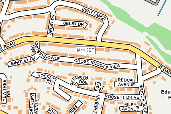 M41 8DF map - OS OpenMap – Local (Ordnance Survey)