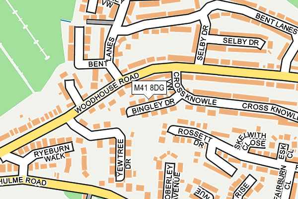 M41 8DG map - OS OpenMap – Local (Ordnance Survey)