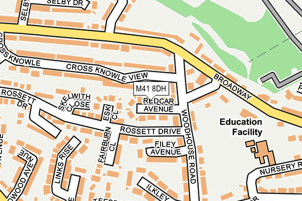 M41 8DH map - OS OpenMap – Local (Ordnance Survey)