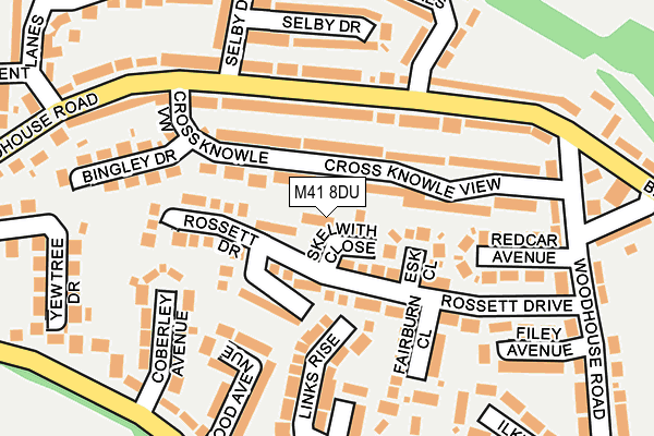 M41 8DU map - OS OpenMap – Local (Ordnance Survey)