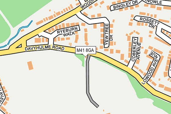 M41 8GA map - OS OpenMap – Local (Ordnance Survey)