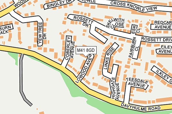 M41 8GD map - OS OpenMap – Local (Ordnance Survey)