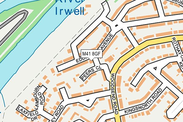 M41 8GF map - OS OpenMap – Local (Ordnance Survey)