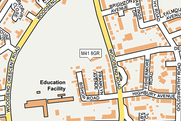 M41 8GR map - OS OpenMap – Local (Ordnance Survey)