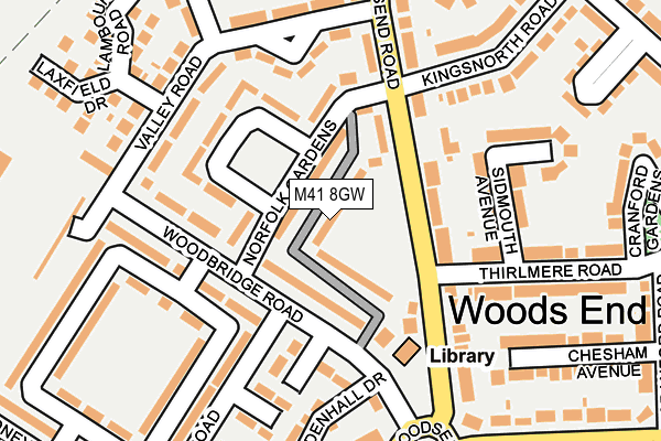 M41 8GW map - OS OpenMap – Local (Ordnance Survey)