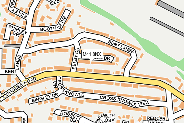 M41 8NX map - OS OpenMap – Local (Ordnance Survey)