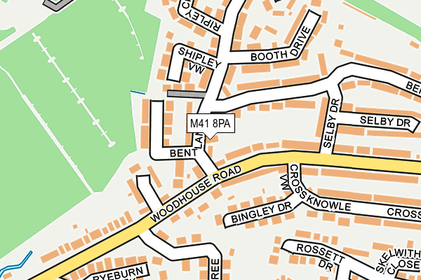 M41 8PA map - OS OpenMap – Local (Ordnance Survey)