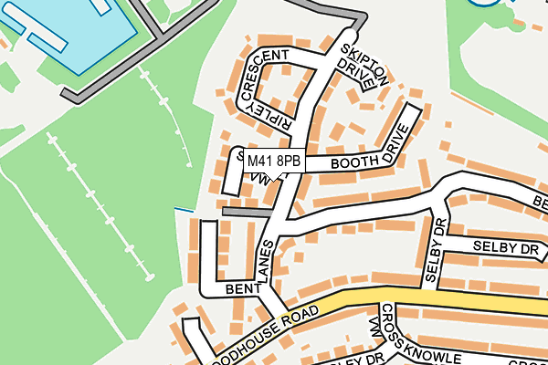 M41 8PB map - OS OpenMap – Local (Ordnance Survey)