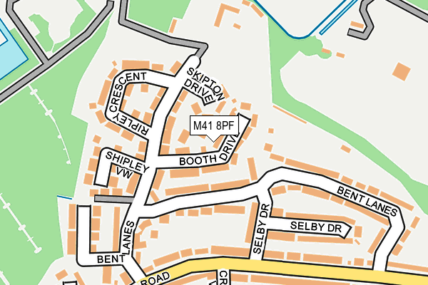 M41 8PF map - OS OpenMap – Local (Ordnance Survey)