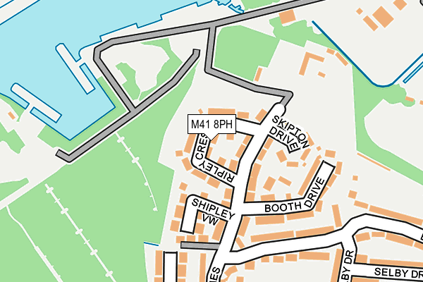 M41 8PH map - OS OpenMap – Local (Ordnance Survey)