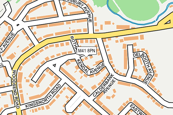 M41 8PN map - OS OpenMap – Local (Ordnance Survey)