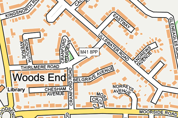 M41 8PP map - OS OpenMap – Local (Ordnance Survey)