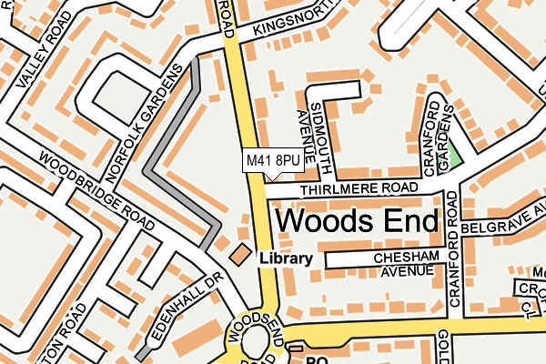 M41 8PU map - OS OpenMap – Local (Ordnance Survey)