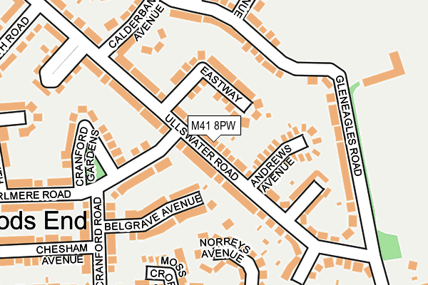 M41 8PW map - OS OpenMap – Local (Ordnance Survey)