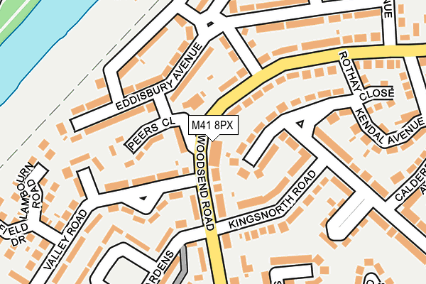 M41 8PX map - OS OpenMap – Local (Ordnance Survey)