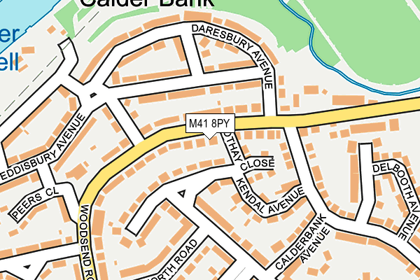 M41 8PY map - OS OpenMap – Local (Ordnance Survey)