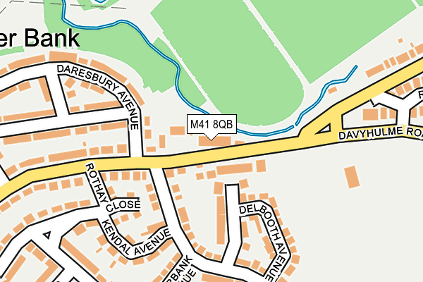 M41 8QB map - OS OpenMap – Local (Ordnance Survey)