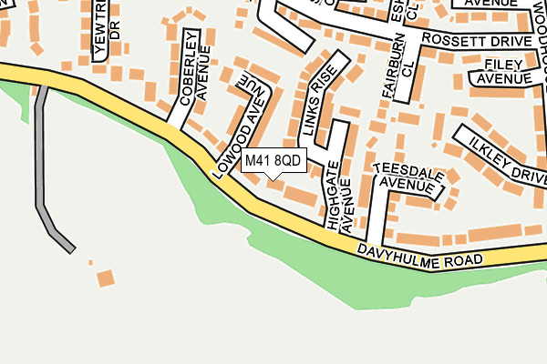 M41 8QD map - OS OpenMap – Local (Ordnance Survey)