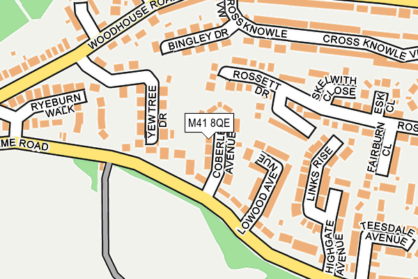 M41 8QE map - OS OpenMap – Local (Ordnance Survey)