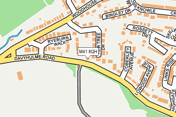 M41 8QH map - OS OpenMap – Local (Ordnance Survey)