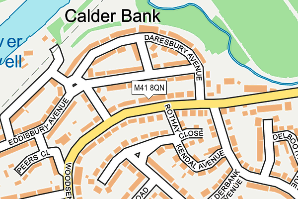 M41 8QN map - OS OpenMap – Local (Ordnance Survey)