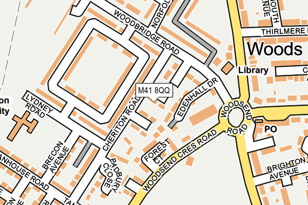 M41 8QQ map - OS OpenMap – Local (Ordnance Survey)