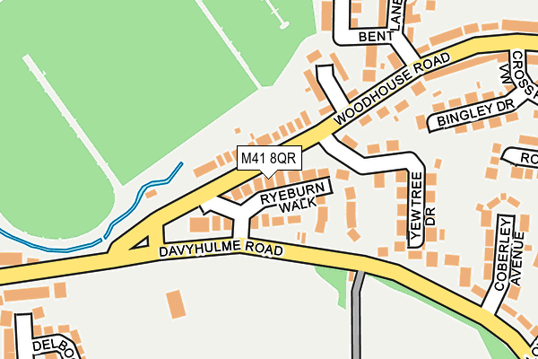 M41 8QR map - OS OpenMap – Local (Ordnance Survey)