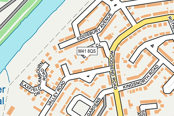 M41 8QS map - OS OpenMap – Local (Ordnance Survey)