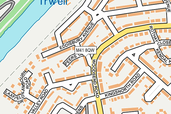 M41 8QW map - OS OpenMap – Local (Ordnance Survey)