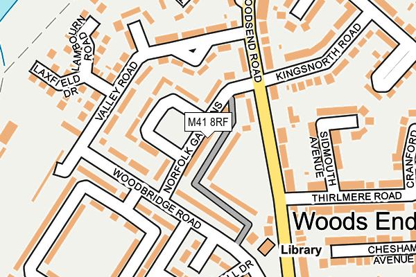 M41 8RF map - OS OpenMap – Local (Ordnance Survey)