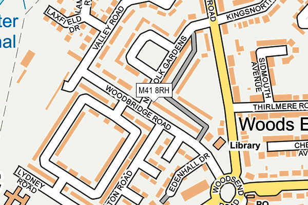 M41 8RH map - OS OpenMap – Local (Ordnance Survey)