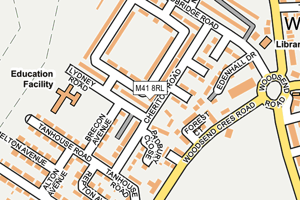 M41 8RL map - OS OpenMap – Local (Ordnance Survey)