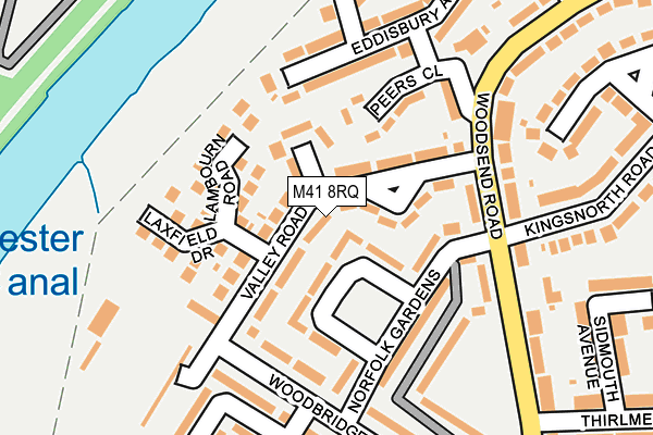 M41 8RQ map - OS OpenMap – Local (Ordnance Survey)