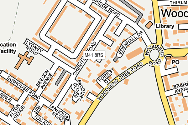 M41 8RS map - OS OpenMap – Local (Ordnance Survey)