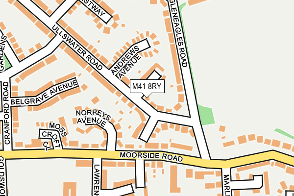M41 8RY map - OS OpenMap – Local (Ordnance Survey)