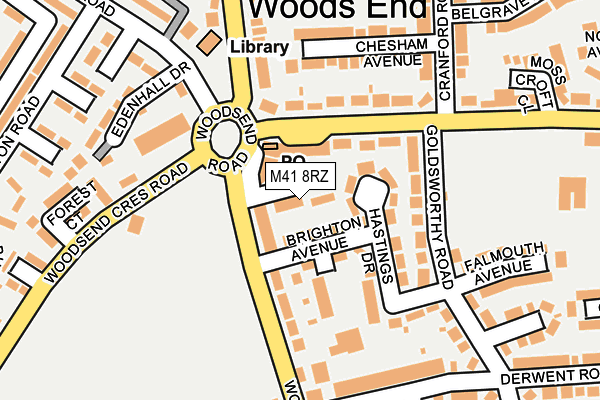 M41 8RZ map - OS OpenMap – Local (Ordnance Survey)