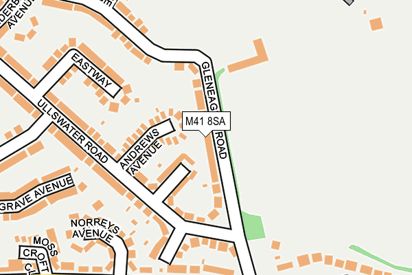 M41 8SA map - OS OpenMap – Local (Ordnance Survey)