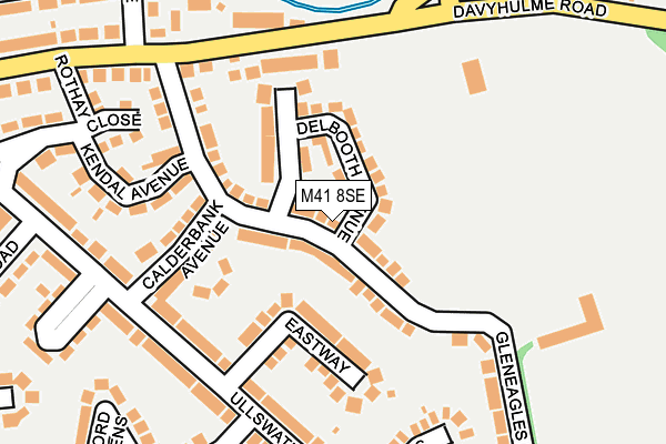 M41 8SE map - OS OpenMap – Local (Ordnance Survey)