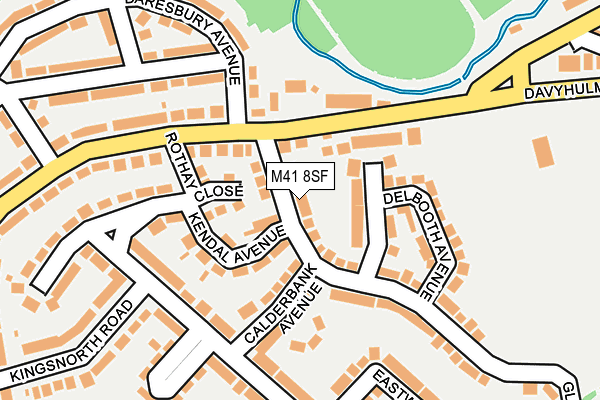 M41 8SF map - OS OpenMap – Local (Ordnance Survey)