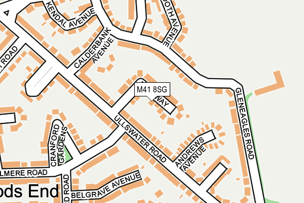 M41 8SG map - OS OpenMap – Local (Ordnance Survey)