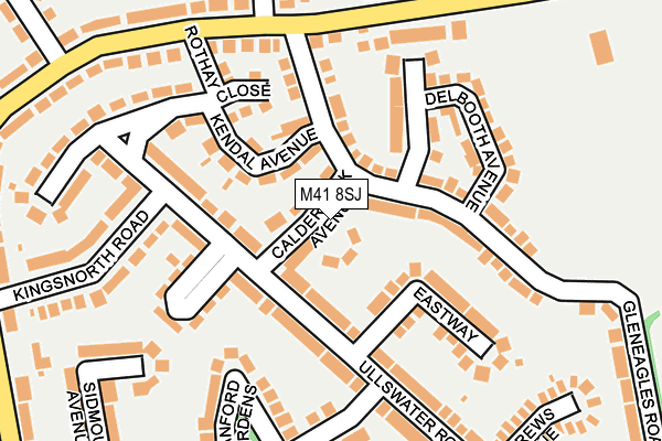 M41 8SJ map - OS OpenMap – Local (Ordnance Survey)
