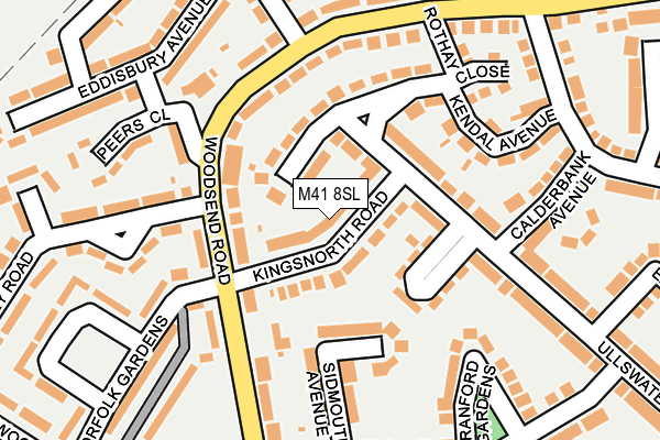 M41 8SL map - OS OpenMap – Local (Ordnance Survey)