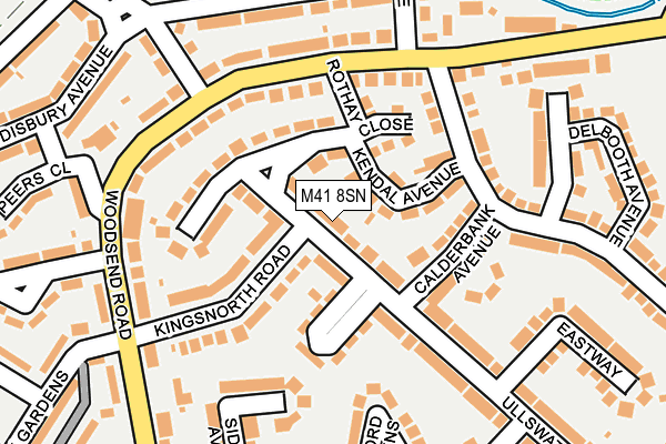 M41 8SN map - OS OpenMap – Local (Ordnance Survey)