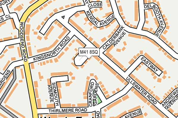 M41 8SQ map - OS OpenMap – Local (Ordnance Survey)